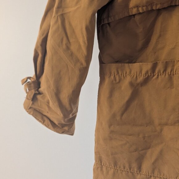 2/$40 🧡 Zara Baby Girl Padded Jacket | Tan Bow Sleeve Coat | 18–24M - Picture 7 of 8